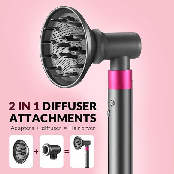 Diffuser and Adaptor for Dyson Air wrap Styler Into A Hair Dryer Combination - Picture 7 of 8